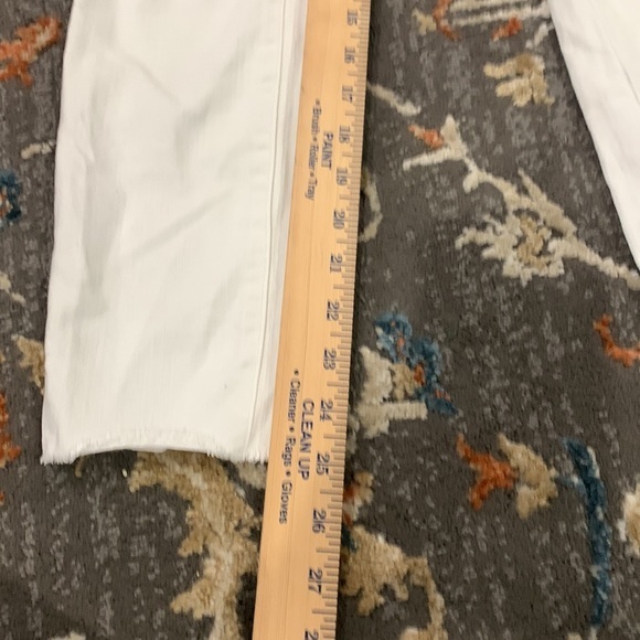 Gap True‎ Skinny Distressed Split Hem Women’s White Jeans Size 24 - Picture 7 of 8